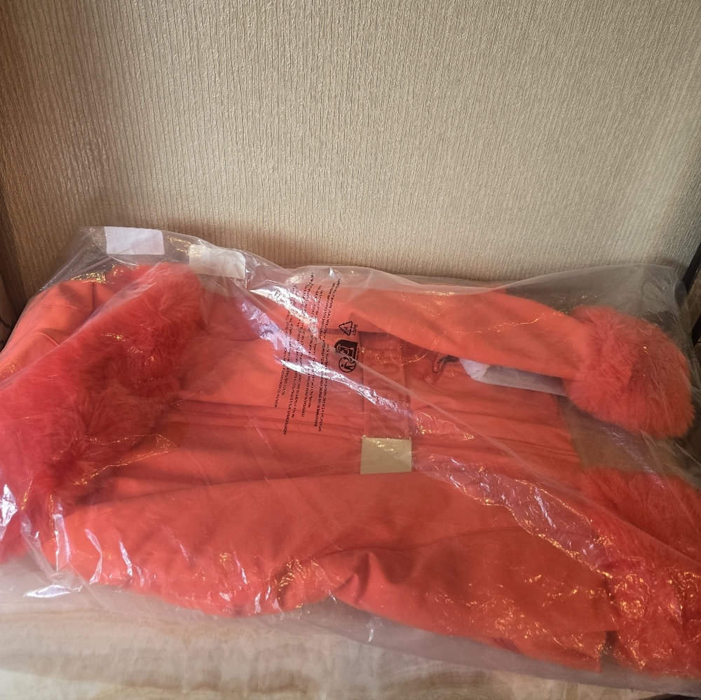 Goldbergh Giselle Ski Jacket Fur Cuffs Orange Goldbergh Giselle Belted Jacket - Picture 13 of 15
